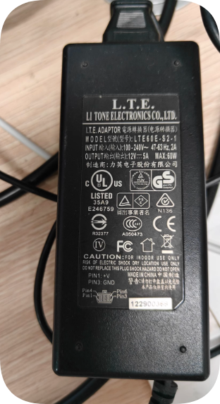 *Brand NEW* LTE60E-S2-1 charger cable 12V5A 6-hole L.T.E. XILINX development board power