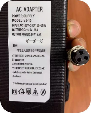 *Brand NEW*5V 15A aviation plug three-hole V5-15 charger ACADAPTER mobile phone signal s