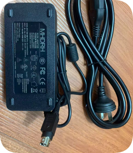 *Brand NEW*12V5A 4-pin 4-hole Charger Cable MHDRH RH-120500ZZM3 All-in-one Cash Register