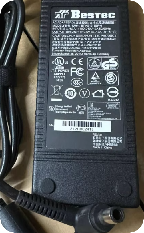 *Brand NEW*Bestec 19.5V 7.9A AC ADAPTER BT-AG151EBFH Power Supply
