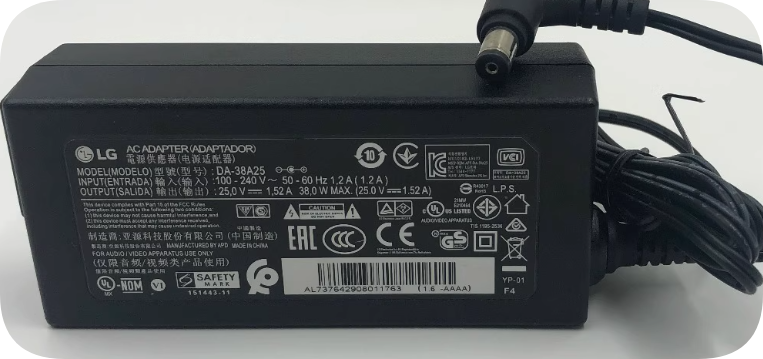*Brand NEW*25V 1.52A special interface power cord Original new LG DA-38A25 echo wall aud