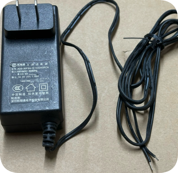 *Brand NEW*ADS-30FSA-12 14324GPCN Eurolink 14.3V 1.68A Direct Plug Two-core Headless Pow