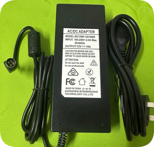 *Brand NEW*BX120W-12010000 charger cable 12V10A 4-pin AC/DC ADAPTER original power adapt