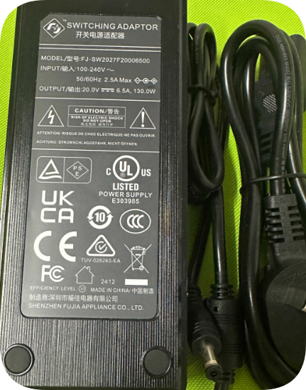 *Brand NEW* FJ-SW2027F20006500 Fujia 20V6.5A130W round port 5.5*2.5mm plug power adapter