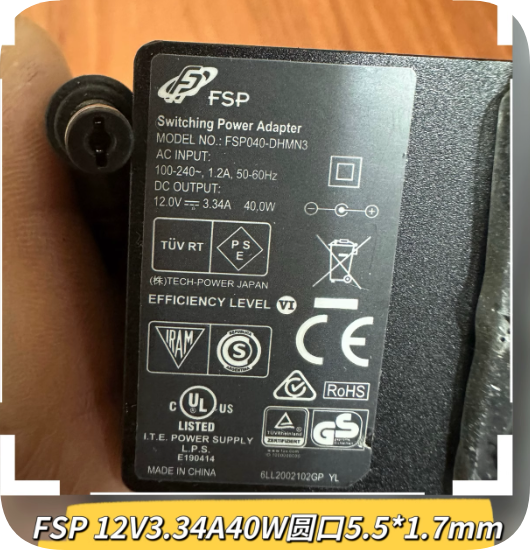 *Brand NEW*12V 3.33A ac adapter FSP040-DHMN3 FSP Power Adapter Round Port 5.5*1.7mm Cha