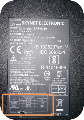 *Brand NEW*BAR-A159 power adapter Barco BARCO display 24V6A six-pin SKYNET charger