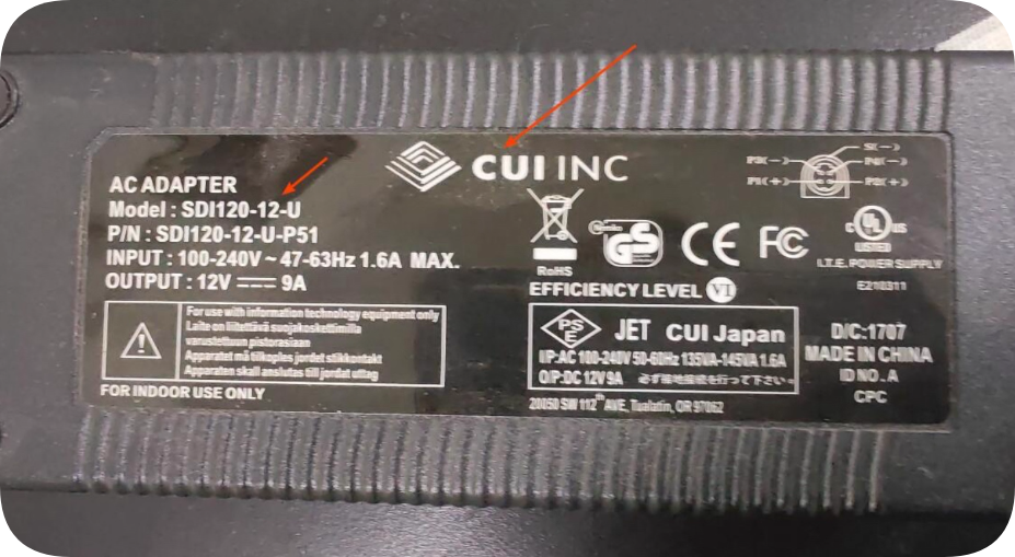 *Brand NEW* 12V9A round port four-pin SDI120-12-U-P51 charger Applicable to SDI120-12-U