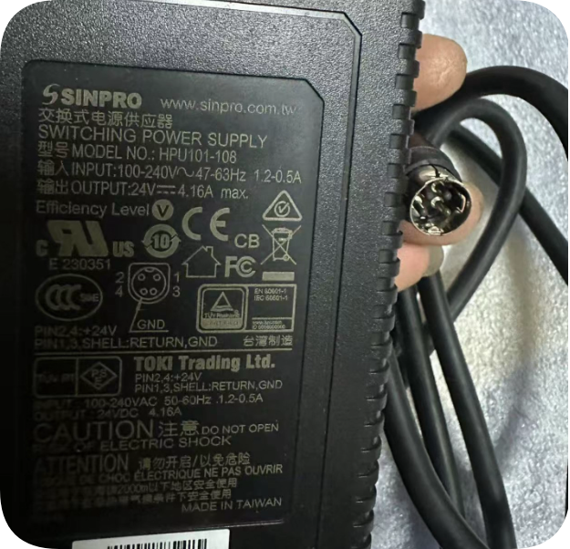 *Brand NEW*SSINPRO Xingbo HPU101-108 DC DC24V 4-pin 4-core 24V 4.16A 4-pin power adapter