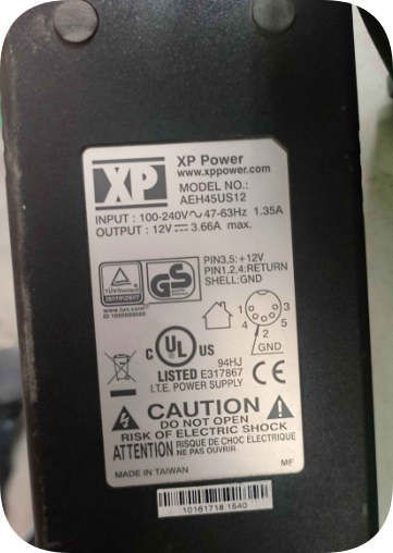 *Brand NEW*XP Cubascan 100 3D Measuring Instrument AEH45US12 12V 3.66A Large 5-Pin Powe