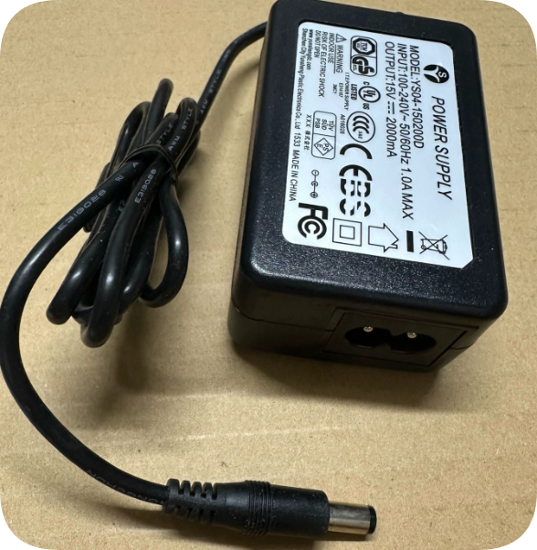 *Brand NEW*POWER SUPPLY output 15V 2000mA interface 5.5*2.1 model YS04-150200D power ad