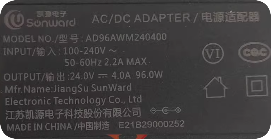 *Brand NEW* 96.0W Transformer DC24V 4A Kaiyuan 24.0V 4.0A Power Adapter AD96AWM240400A /