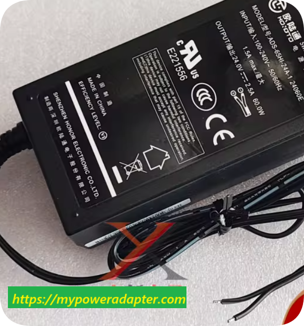 *Brand NEW*HOIOTO ADS-65HI-24A-1 24060E Two-wire 2-core 60W Transformer Euroton 24V 2.5