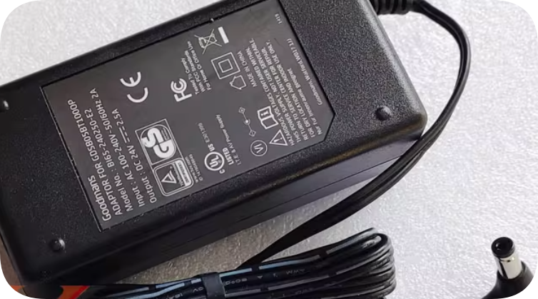 *Brand NEW*Goodmans 24V 2.5A power adapter BI65-240250-E2 L-shaped plug charging cable t