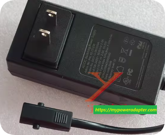 *Brand NEW* OKIN DOT-Q-290020A Electric Sofa Charging Cable Two-Prong Plug Transformer 2