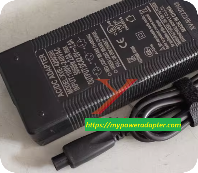 *Brand NEW*XVE-4200200 three-prong plug three-hole charging cable 84W power supply trans