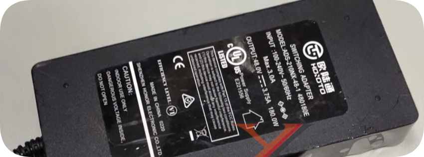 *Brand NEW*HOIOTO 48V 3.75A power adapter cable, round four-pin 4P connector, DC 180W tr