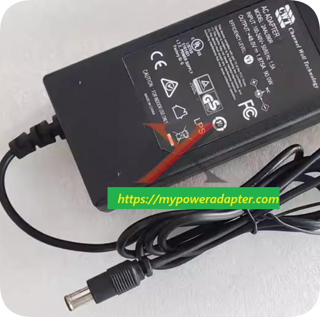 *Brand NEW*CAM090481 CWT Qiaowei 48V 1.875A Power Adapter with Pin 2AAL090R Charging Ca