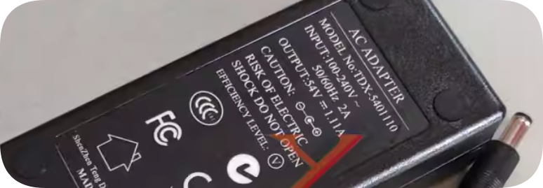 *Brand NEW*54V 1.11A 60W Power Adapter TDX-5401110 Round Pin Charging Cable 60W Transfor