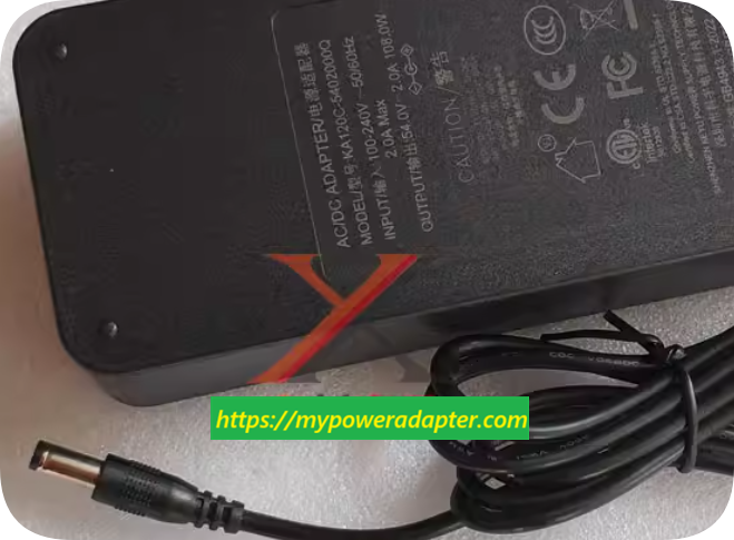 *Brand NEW*54V 2A 108W power adapter cable KA120C-5402000Q transformer