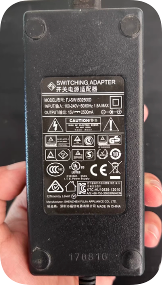 *Brand NEW* 15V 2.5A/2500 ac adapter Foega Electronic Piano Charger Cable FJ-SW2025L1502