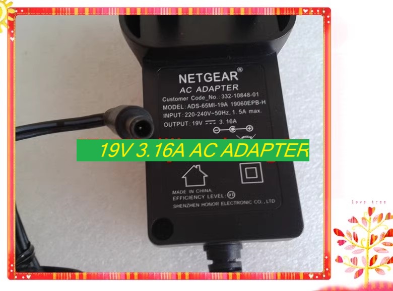 *Brand NEW* 19V 3.16A AC ADAPTER NETGEAR ADS-65MI-19A 19060EPB-H Power Supply