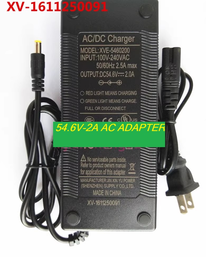 *Brand NEW*Charger XVE-5460200 XV-1611250091 54.6V-2A AC ADAPTER Power Supply