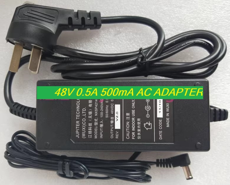 *Brand NEW* NXSP42140B JUPINTER TECHNOLOGY 48V 0.5A 500mA AC ADAPTER Power Supply