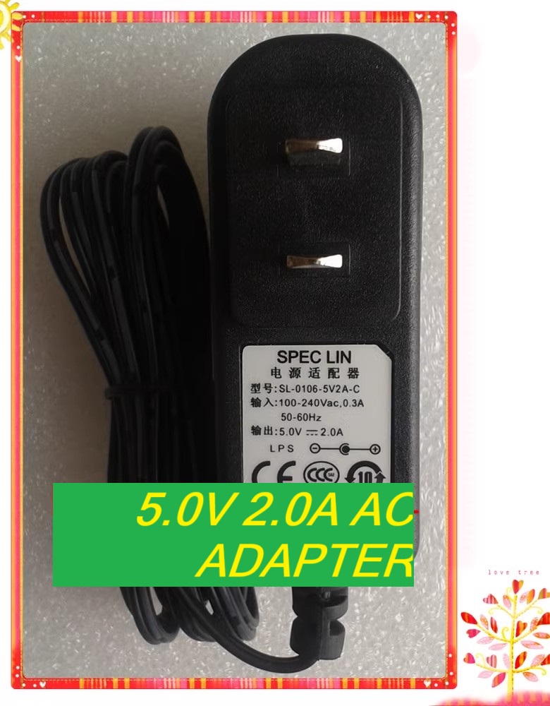 *Brand NEW*SPEC LIN SL-0106-5V2A-C 5.0V 2.0A AC ADAPTER Power Supply
