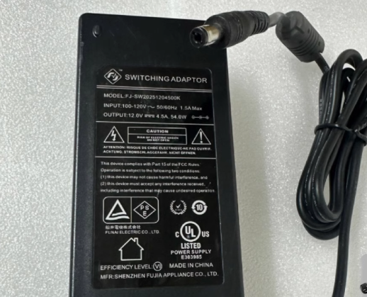 *Brand NEW*FJ 12V 4.5A 54W AC/DC Adapter FJ-SW20251204500K Power Supply