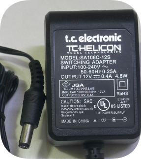 *Brand NEW*12V 0.4A 4.8W TC Helicon Voicetone E1 Effects Pedal SA106C-12S Charger Cable