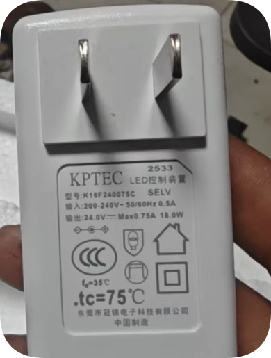 *Brand NEW*K18B240075C KPTEC 24V 0.75A 18.0W AC ADAPRWE Power Supply