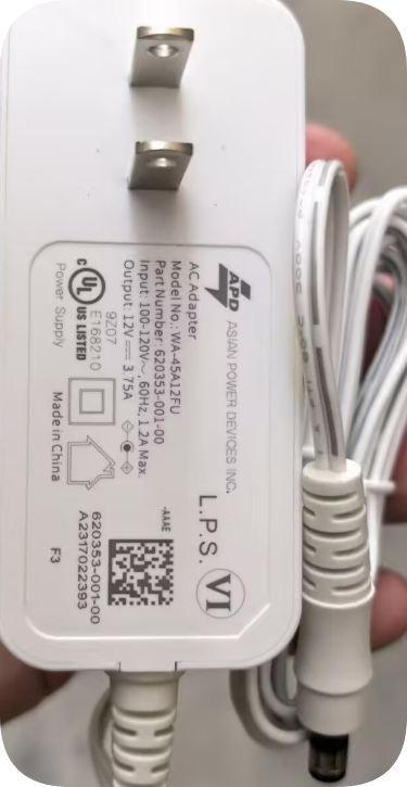 *Brand NEW* DC round connector (commonly 5.5×2.5mm or 5.5×2.1mm) APD WA-45A12FU 12V 3.75