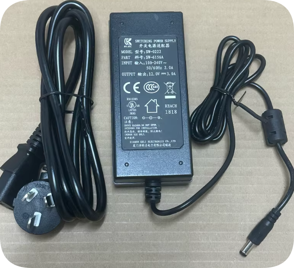 *Brand NEW*12V 3A Keli Power Adapter SW-0222 SW-6156A 5.5*2.1mm Round Socket Power Supp
