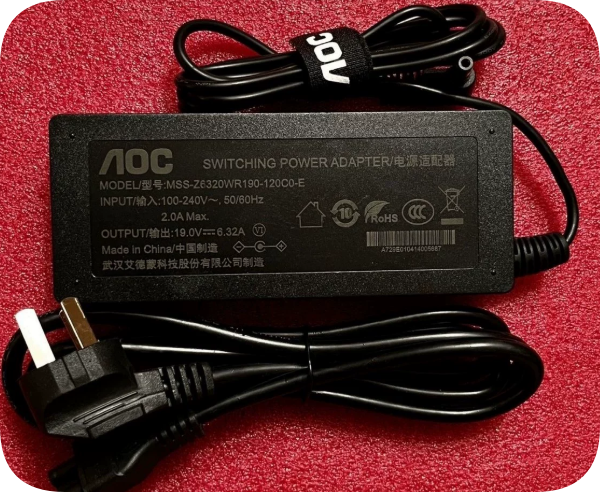 *Brand NEW* 19.0V 6.32A 120W AOC MSS-Z6320WR190-120C0-E Switching Power Adapter DC Barre
