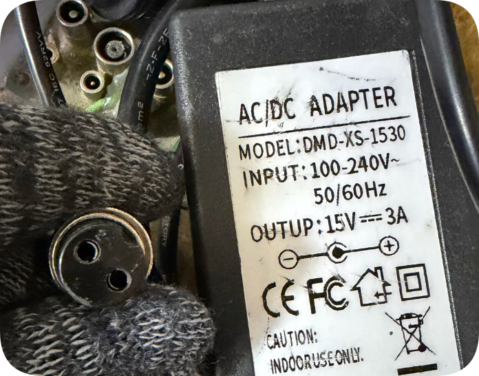 *Brand NEW*DMD-XS-1530 AC/DC Adapter 15V 3A Power Supply Charger Transformer 2 Pin DIN C