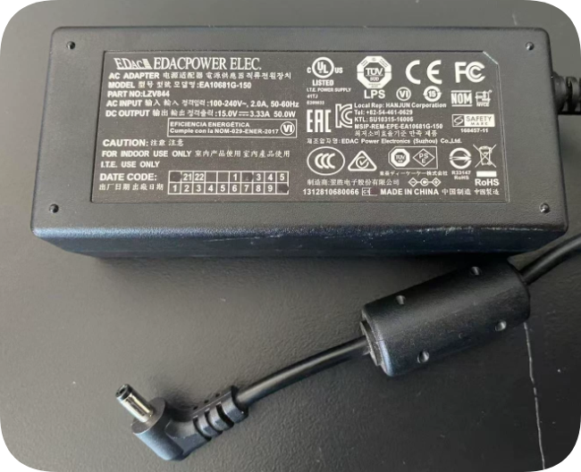 *Brand NEW*Power Adapter EA10681G-150 15V 3.33A 50W Small Round Connector 4.0x1.7mm Powe