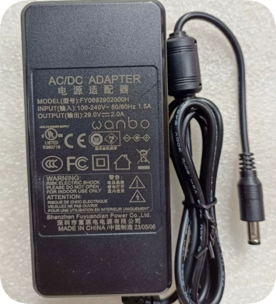*Brand NEW*Model FY0692902000H Fuyuan Power 29V 2A Power Adapter for Electric Sofas with