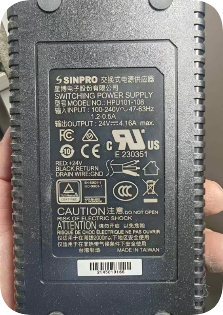 *Brand NEW*24V 4.16A Compatible with SINPRO HPU101-108 Power Adapter 4-Pin for Flat Pane