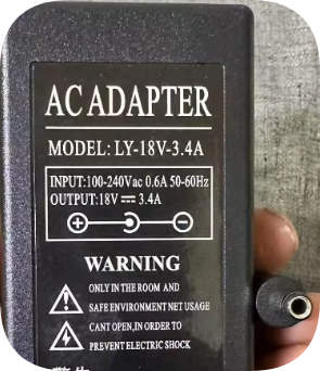 *Brand NEW*18V3.4A The image of the LY-18V-3.4A round-port power adapter is for referenc