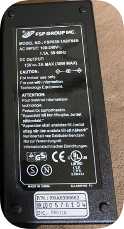*Brand NEW*Original FSP GROUP INC 9NA0300602 15Volt 2A Replacement AC DC Adapter